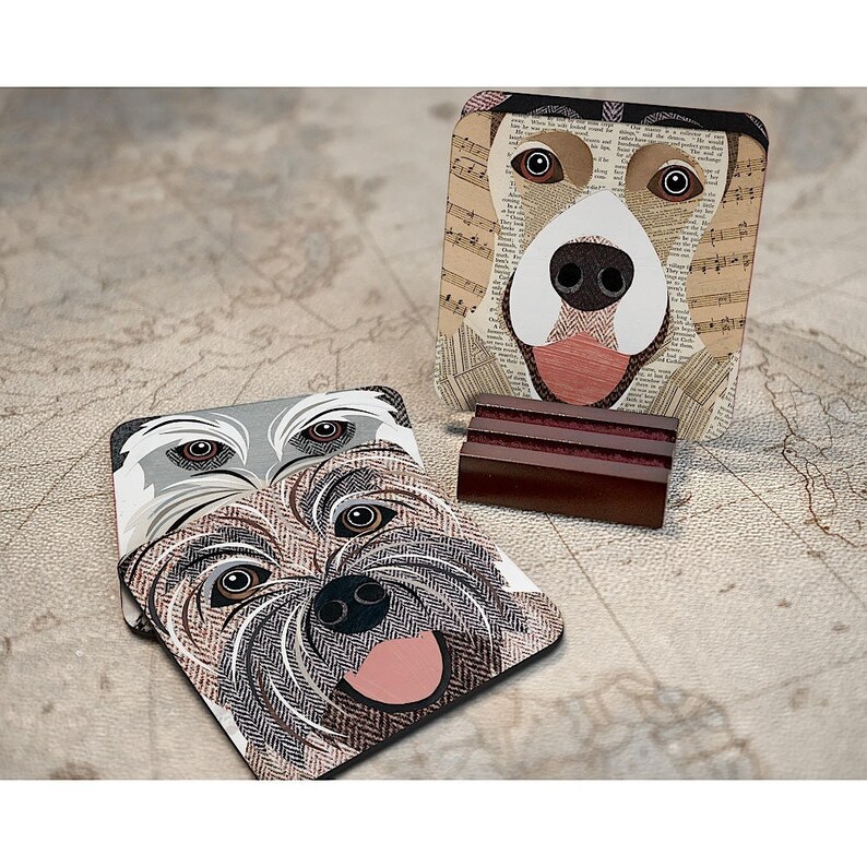 Dog Coasters 64 'closeup' Designs Available Etsy UK