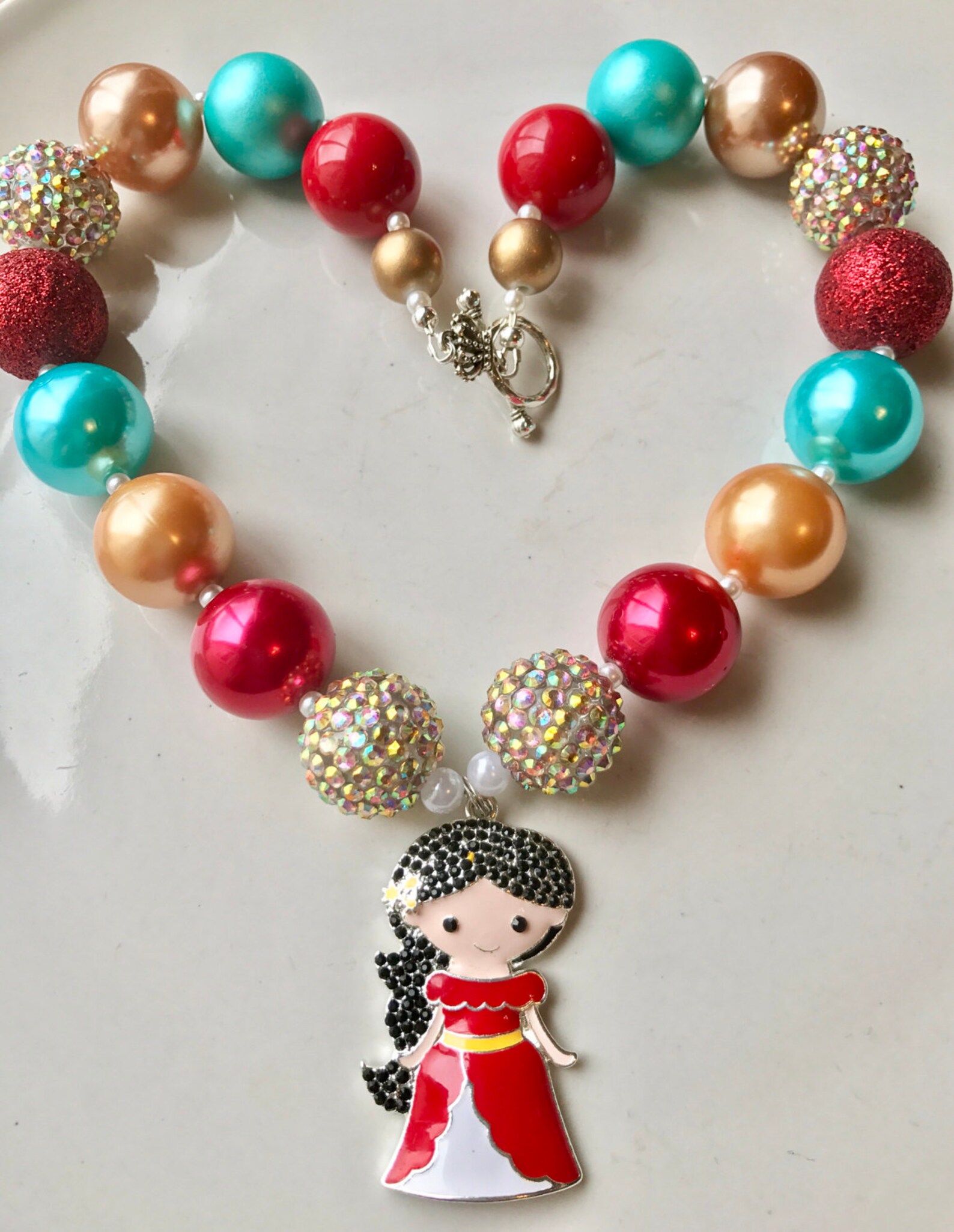 Elena of Avalor Necklace Elena of Avalor Chunky Necklace - Etsy UK