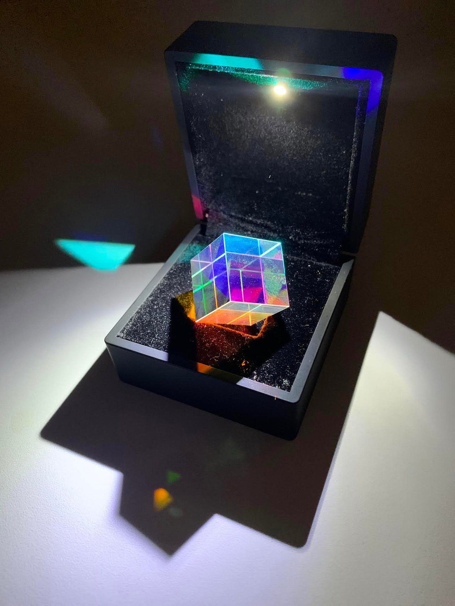 Rainbow Cube Rainbow Maker Prism Cube Sun Catcher Etsy