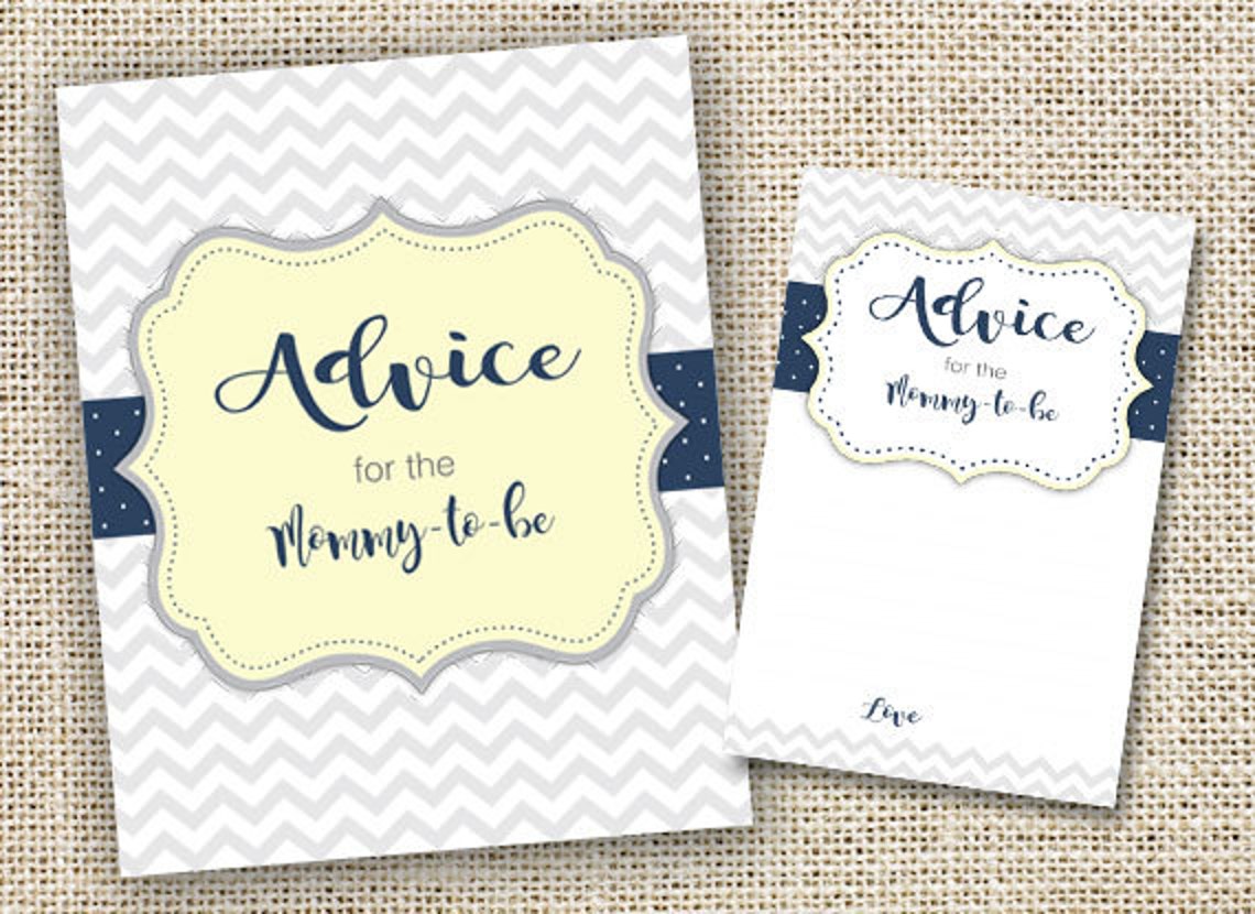 Advice for the Mom to Be Cards Baby Shower Advice Cards - Etsy