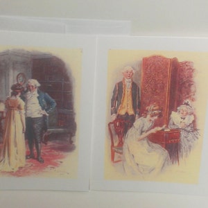 Orgullo y prejuicio-Elizabeth y Jane-par de cartas en blanco-Jane Austen