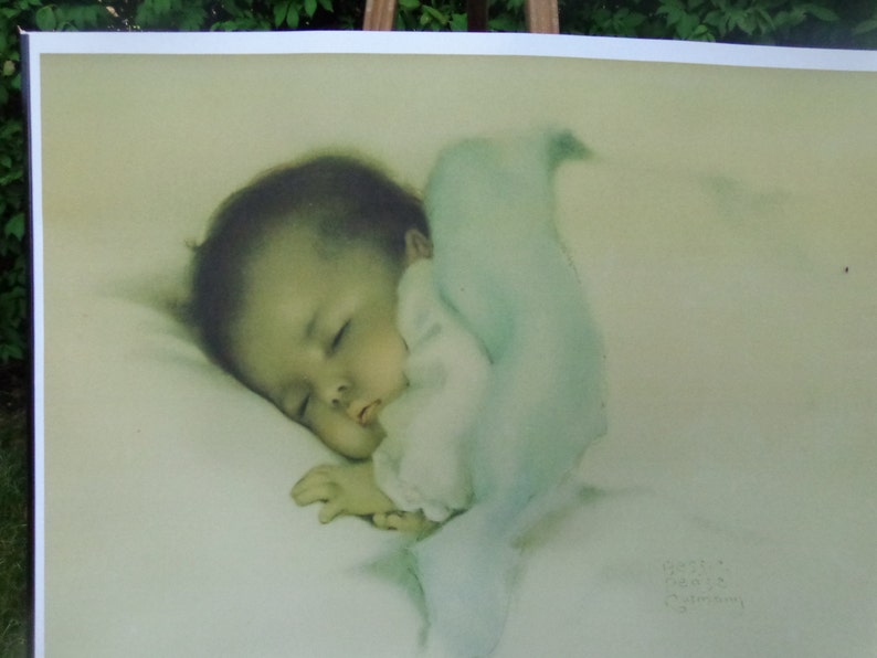 Baby Sleeping Poster18x24 Inchesvintage Image Etsy