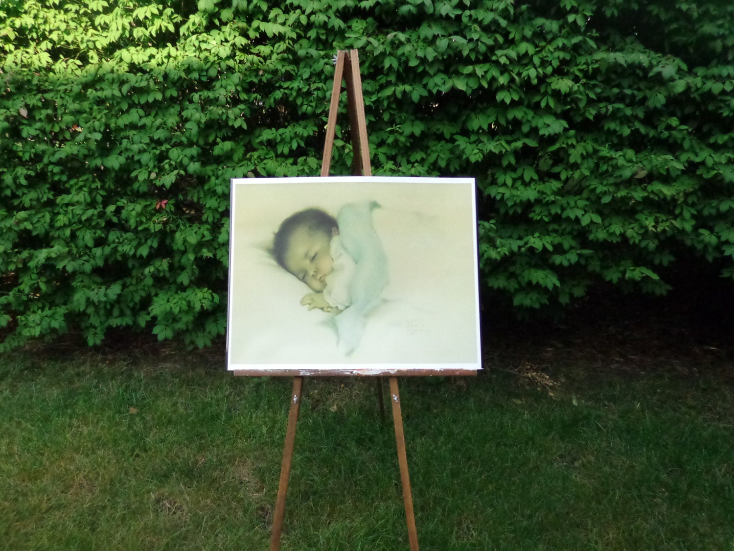 Baby Sleeping Poster18x24 Inchesvintage Image Etsy