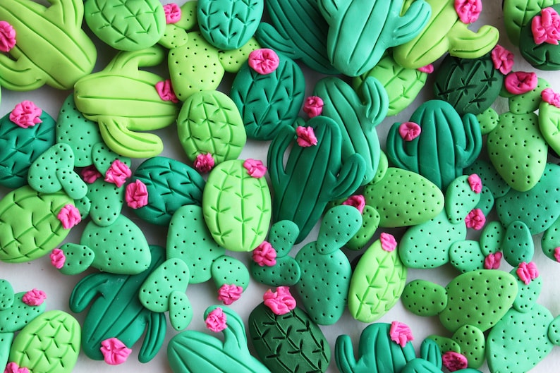 Cactus Refrigerator Handmade Polymer Clay Etsy