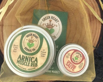Muscle Rub Gift Package (2oz Arnica Muscle Rub & .5oz Everything Salve)