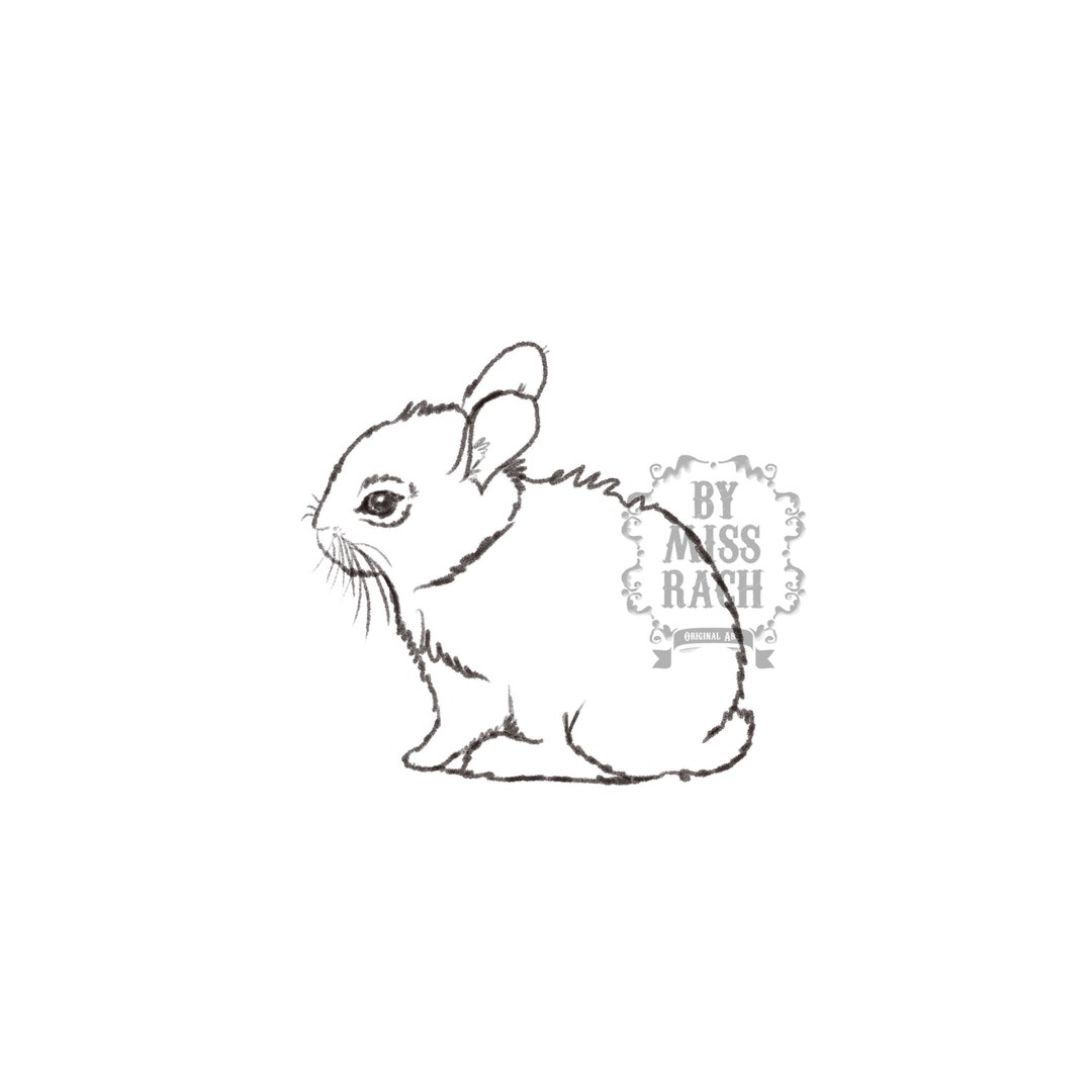 Volcano Rabbit Sketch, Instant Download, Printable, Bymissrach - Etsy