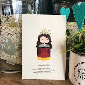 Biglietto cartolina "le invasate" - aromatiche