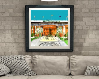 Celtic FC Print - Glasgow Celtic stadium