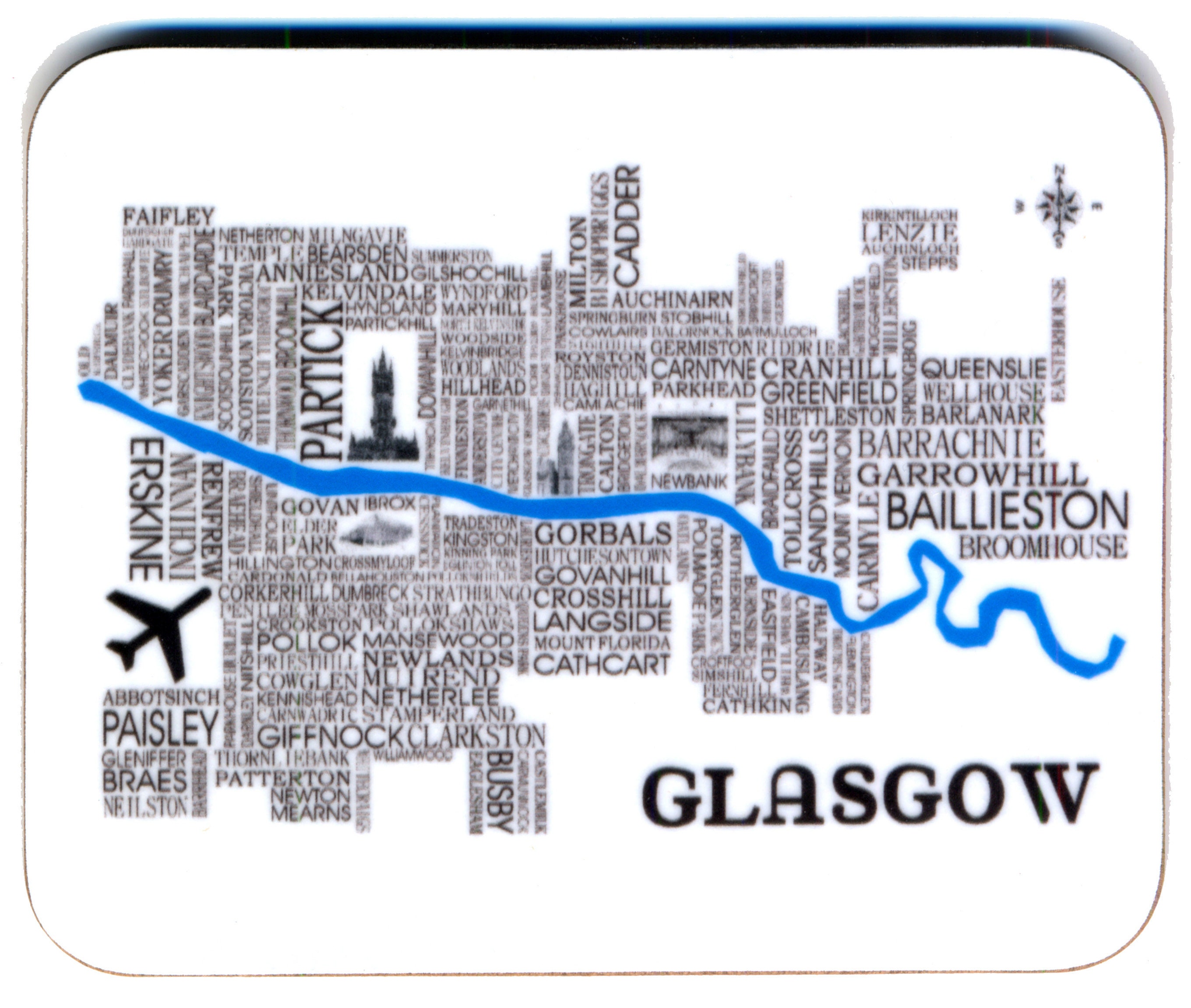 Glasgow map Coaster