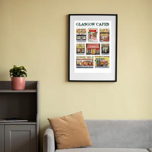 Glasgow Cafes Print
