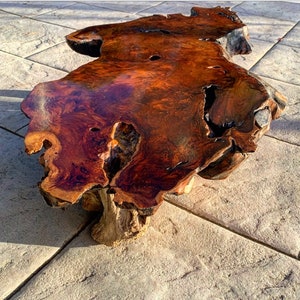 SOLD. Free Flow Live edge Redwood Burl Coffee Table