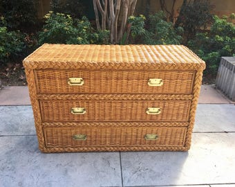 Wicker Dresser Etsy