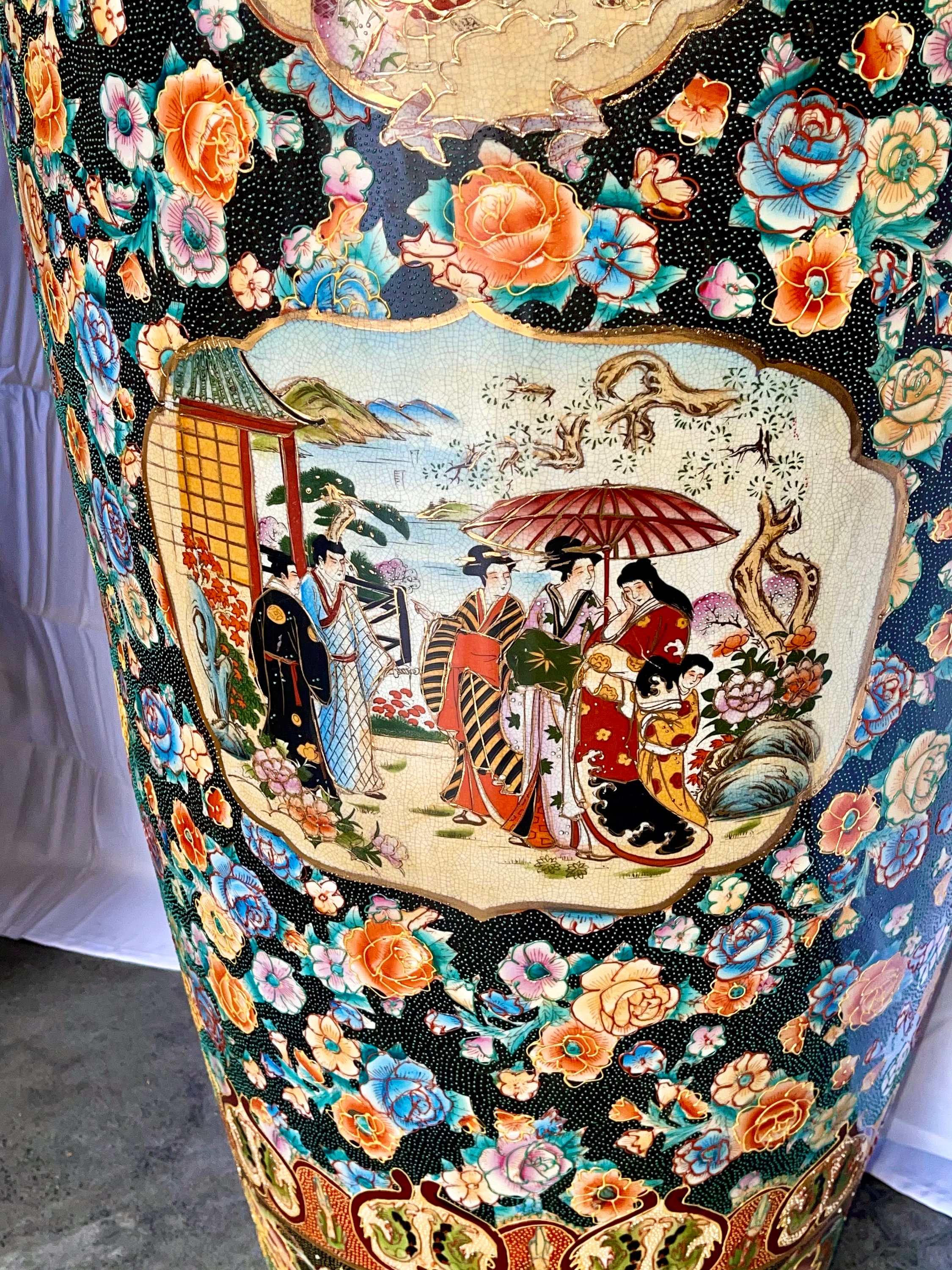 PAIR - Very Large Japanese Floor or Palace Vases - Shipping is Not