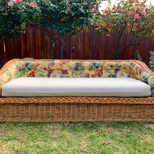 SOLD -Vintage Italian Wicker Works Sofa&#39;s