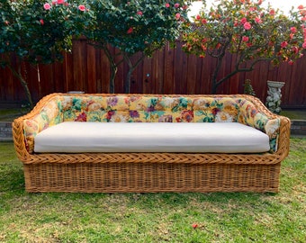 SOLD -Vintage Italian Wicker Works Sofa's