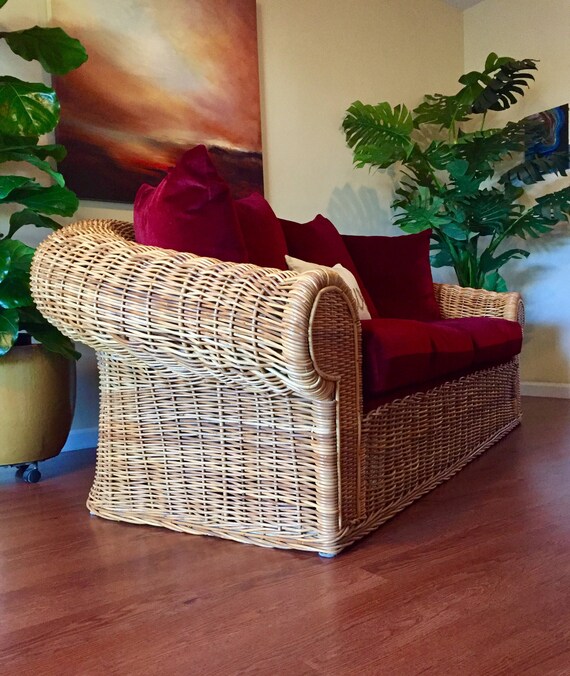 Rattan sofa indoor vintage hotsell