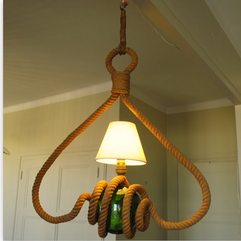 Shell Chandelie Rwith Rope Rope Chandelier - Etsy