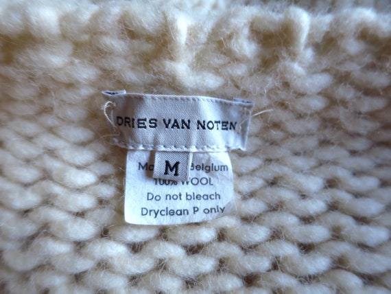 DRIES VAN NOTEN cardigan in beige wool, size M - image 5