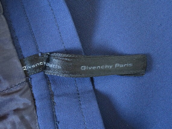 Vintage Givenchy Paris blue skirt, mid-length, 80s - image 5