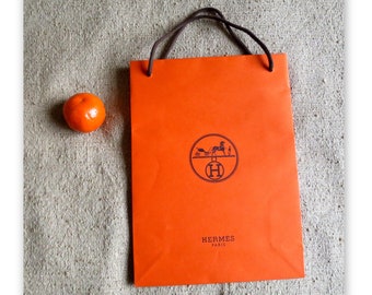 HERMES orange paper bag, shopping, 28.5 cm