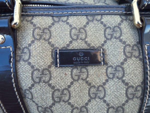 GUCCI Vintage Joy Boston GG Canvas Shoulder Bag Blue