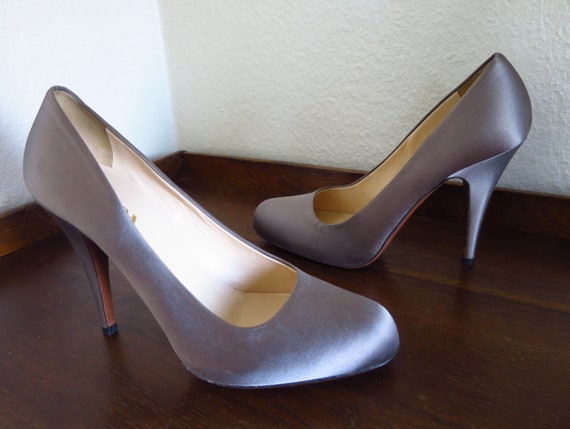 prada satin heels