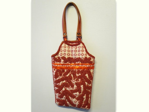 JAMIN PUECH cover orange fabric embroidered coral
