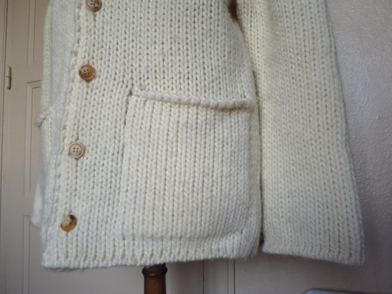 DRIES VAN NOTEN cardigan in beige wool, size M - image 3