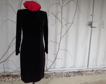 YVES SAINT LAURENT Rive Gauche, vintage, black dress, size 38