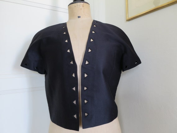 COURREGES black, short jacket, bolero