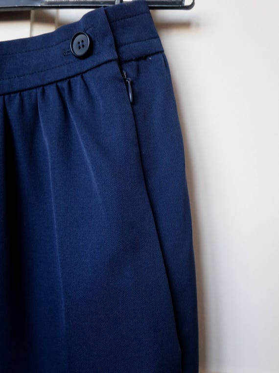Vintage Givenchy Paris blue skirt, mid-length, 80s - image 4