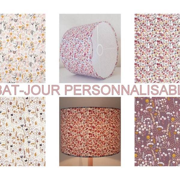 Abat-jour fleuri personnalisable