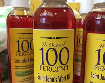 St John's Wort oil. 8 oz ~  Beautifully Infused in Certified Organic Olive Oil - NOTE: Only ships to USA