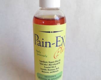 Pain-Ex Plus - Herbal Oil - Essential Oils - Organic Olive Oil - Researched Blend - Essential Oils