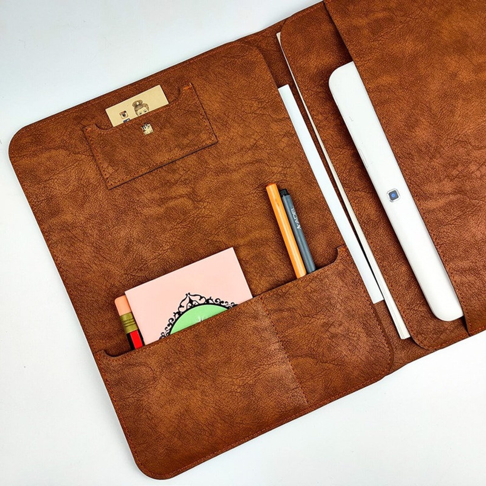 Personalized Leather Organizer Laptop Sleeve MacBook Pro 2020 Etsy