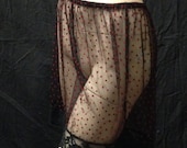 Knickers, Sheer Black with Little Red Dots by Voila' Vonceil