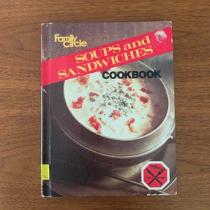 Vintage Family Circle &quot;Soups and Sandwiches&quot; Cookbook || Vintage Cook Book || Vintage Kitchen || Vintage Book || Gift