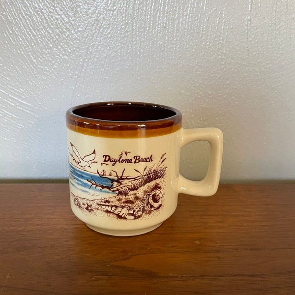 Vintage Daytona Beach Souvenir Mug || Daytona Beach || Vintage Mug || Beach