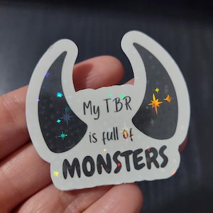 My TBR is Full of Monsters Romance Sticker - kindle Sticker - Monster romance reader Sticker