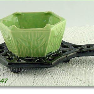McCoy Pottery Chartreuse Trivet Planter (#3747)