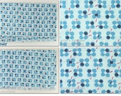 Vintage Feed Sack Blue with Blue Flowers ( M3462)