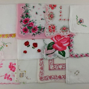 Vintage Hankies lot One Dozen Handkerchiefs (Lot #D12)