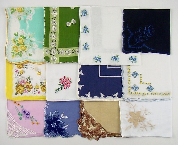 Vintage Hanky Lot One Dozen Hankies (Lot #K15)