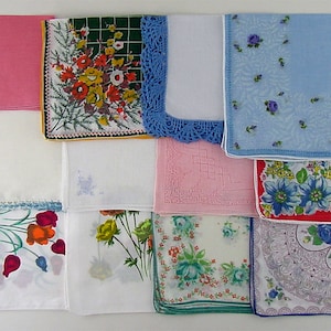 Vintage Handkerchiefs Lot of 12 (Lot #S9)