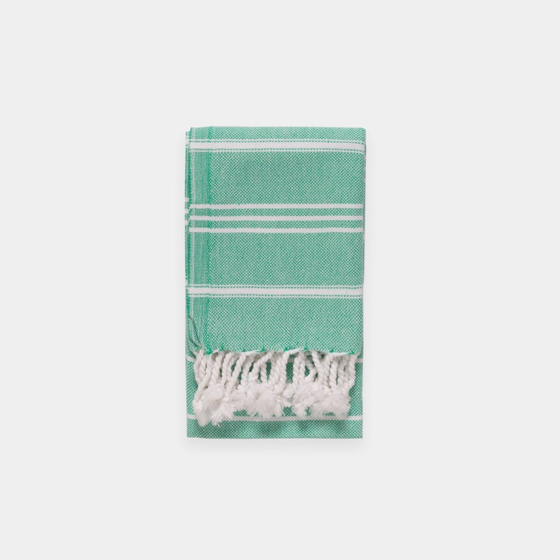 Basic Turkish Hand Towel for Bathroom, Hair Drying, Face, Kitchen Compact, Absorbent, Soft, Quick-Drying Towel Washed & Shrunk Tea Towel Teal