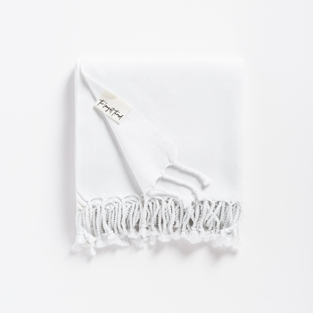 Basic White Turkish Towel, Peshtemal, Travel Towel, Pool Towels, Beach Towel, Bath Towels