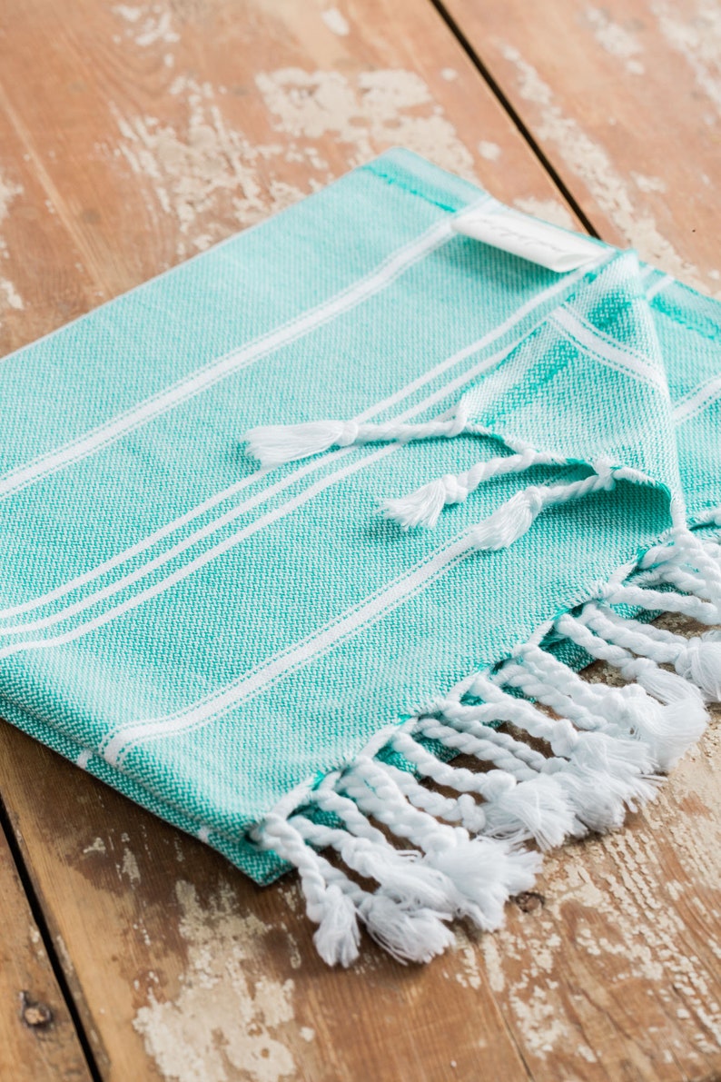 Seafoam Green Hand Towel Tea Towel Kitchen Towel Dish Etsy UK