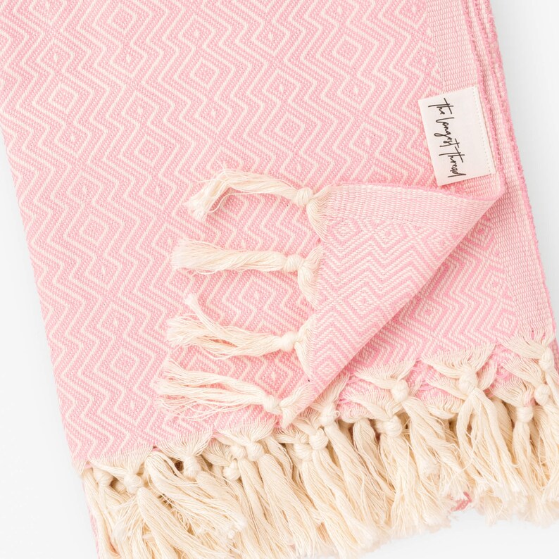 Sahel Pink Turkish Towel Pink Turkish Towels Travel Towel Bath Towel Pool Towels Fouta Towels Beach Towel Peshtemal