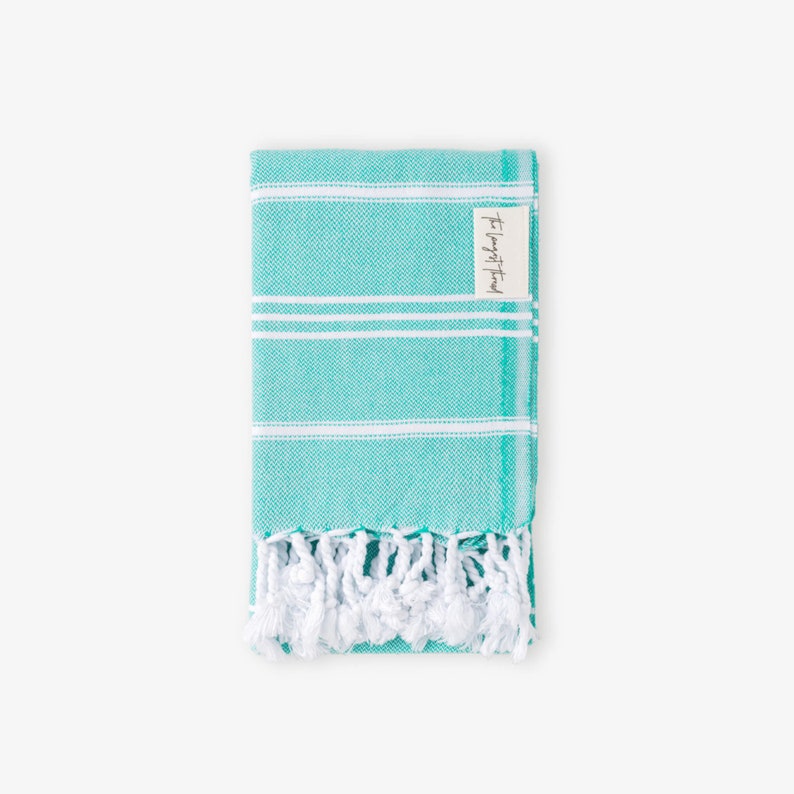 seafoam green towels
