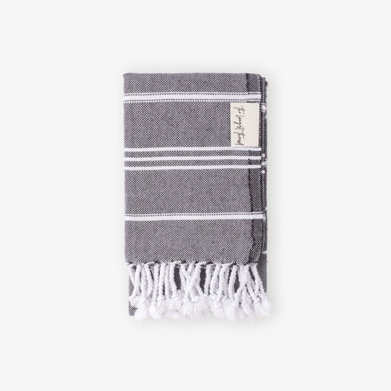 Black Hand Towels Black Dish Towel Tea Towel Turkish Hand Etsy